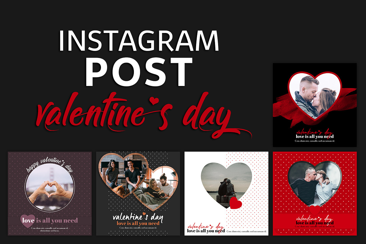 Instagram Post Template - Valentine in Instagram Templates - product preview 8