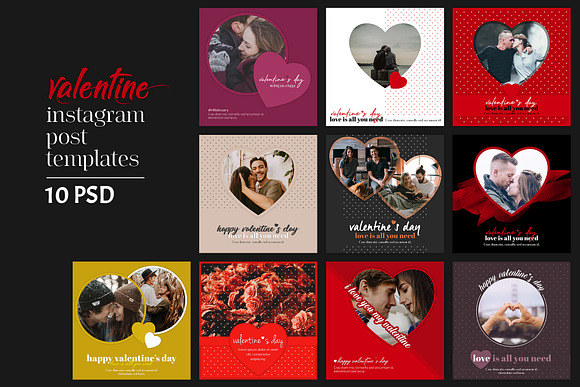 Instagram Post Template - Valentine in Instagram Templates - product preview 1