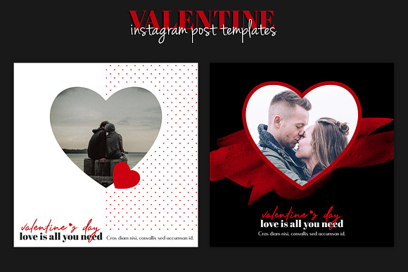 Instagram Post Template - Valentine in Instagram Templates - product preview 2