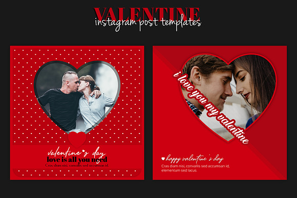 Instagram Post Template - Valentine in Instagram Templates - product preview 3