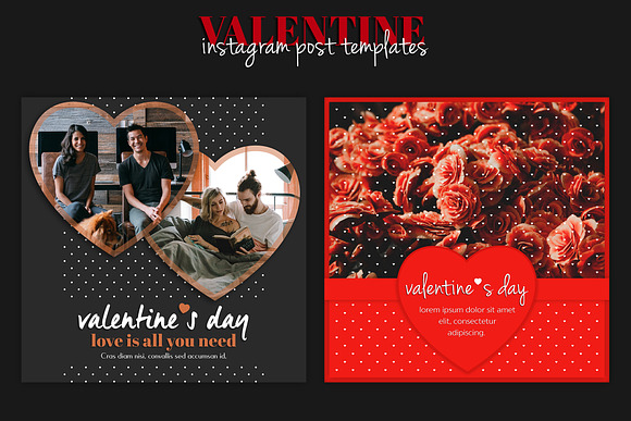 Instagram Post Template - Valentine in Instagram Templates - product preview 4