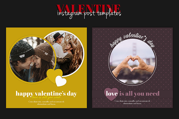 Instagram Post Template - Valentine in Instagram Templates - product preview 5