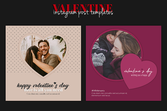Instagram Post Template - Valentine in Instagram Templates - product preview 6