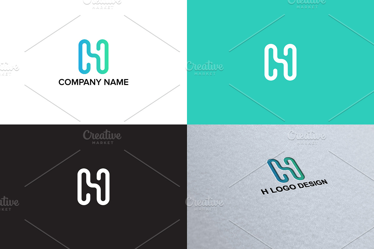 Letter H logo design in Logo Templates - product preview 8