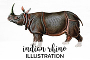 Rhino Vintage Indian Rhinoceros