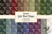 Gold Pearl Dragon Digital Paper