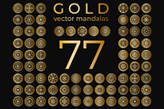 77 Gold Vector Mandalas