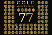77 Gold Vector Mandalas
