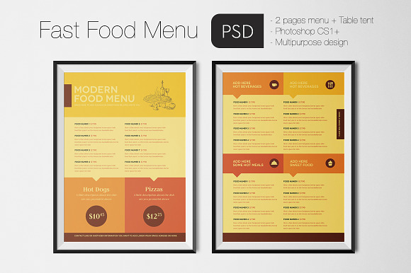 Food Menus Bundle 9 in Brochure Templates - product preview 4