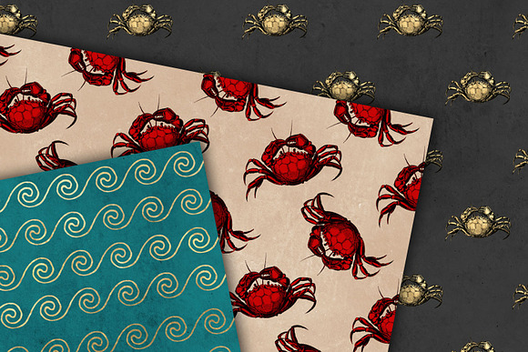 Crab Digital Paper in Patterns - product preview 1