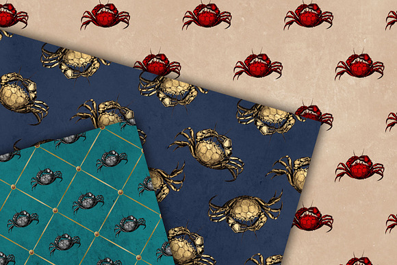 Crab Digital Paper in Patterns - product preview 2