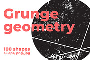 100 Grunge geometry shapes