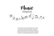 Musical Signs. Modern Background