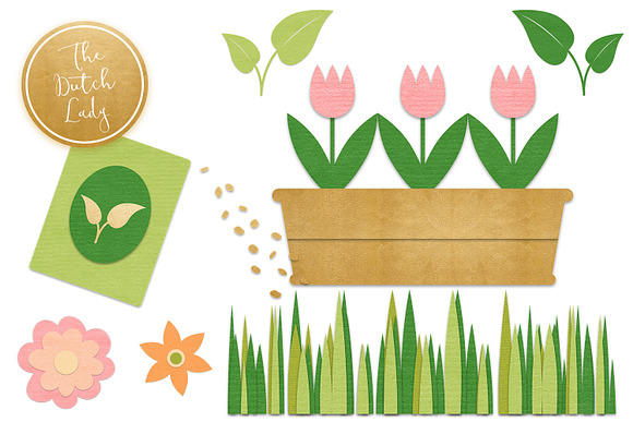 Spring Gardening Tools Clipart Set in Illustrations - product preview 3