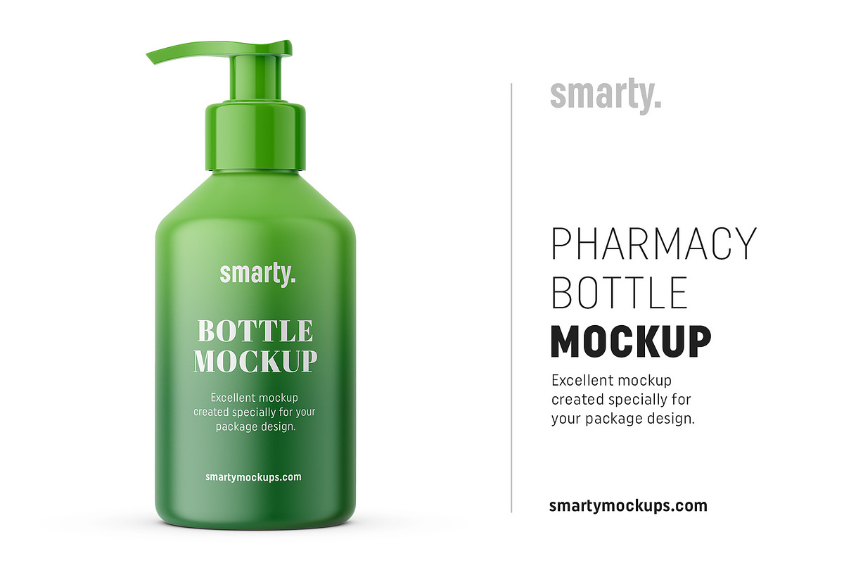 Pharmacy pump bottle mockup in Product Mockups - product preview 8