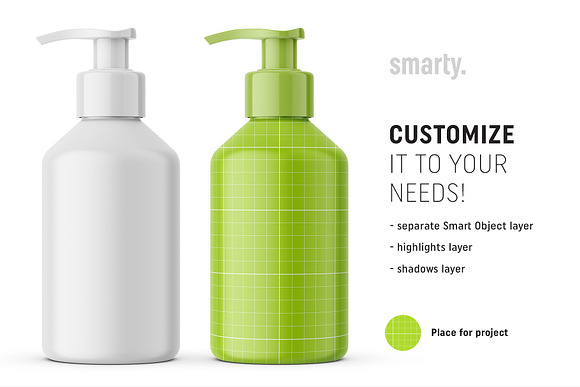 Pharmacy pump bottle mockup in Product Mockups - product preview 1