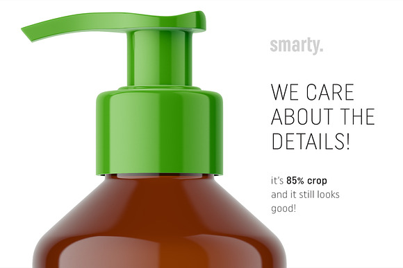Pharmacy pump bottle mockup / amber in Product Mockups - product preview 3