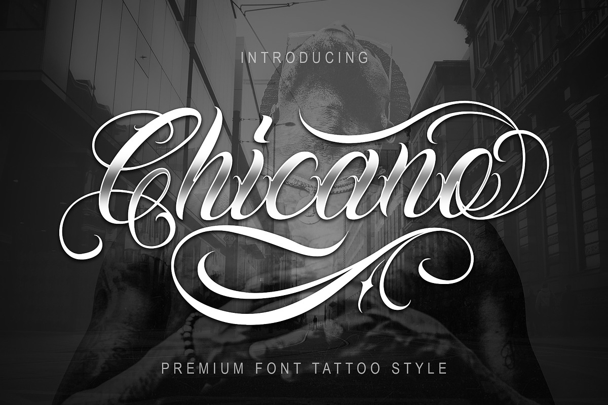 Chicano Font | Tattoo Style in Tattoo Fonts - product preview 8