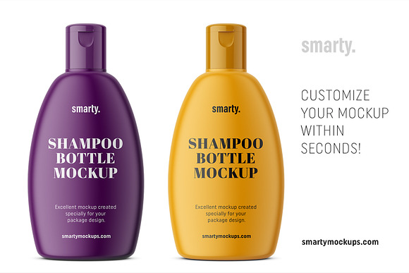 Shampoo bottle mockup in Product Mockups - product preview 2