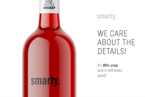 Red wine bottle mockups in Product Mockups - product preview 3