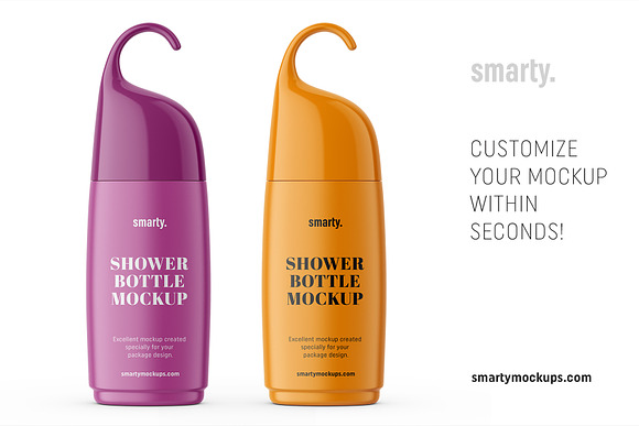 Shower gel bottle mockup in Product Mockups - product preview 2