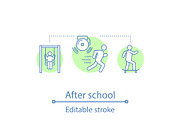 After school activities concept icon