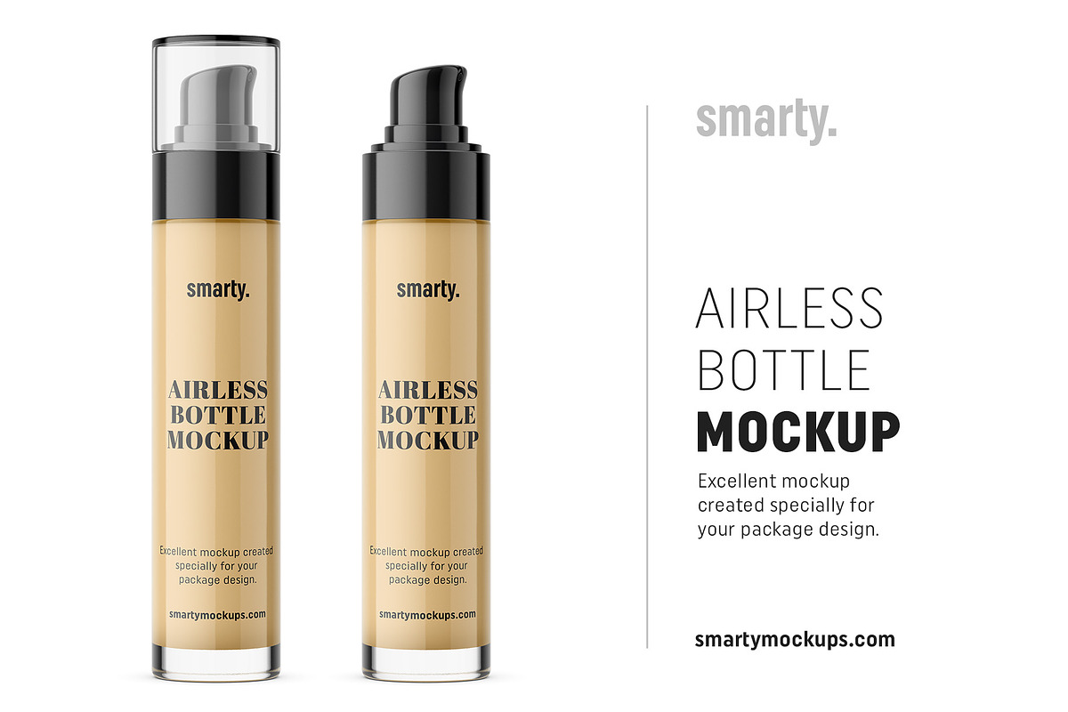 Glass airless bottle mockup in Product Mockups - product preview 8