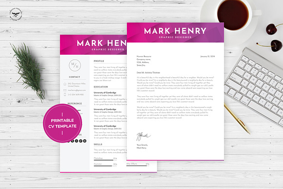 Graphic Designer CV Template in Resume Templates - product preview 7