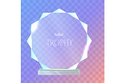 My Best Trophy. Round Glass Award
