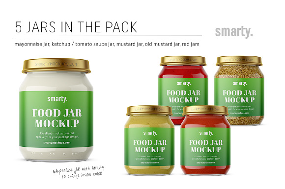 Food Jar Mockups in Product Mockups - product preview 1