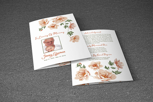 Funeral Program Template in Brochure Templates - product preview 4