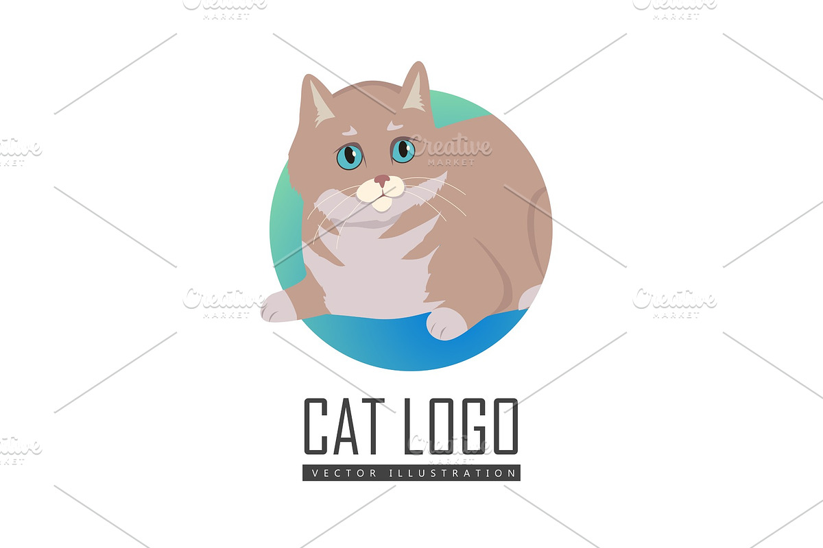 European Shorthair Cat Flat Vector in Illustrations - product preview 8