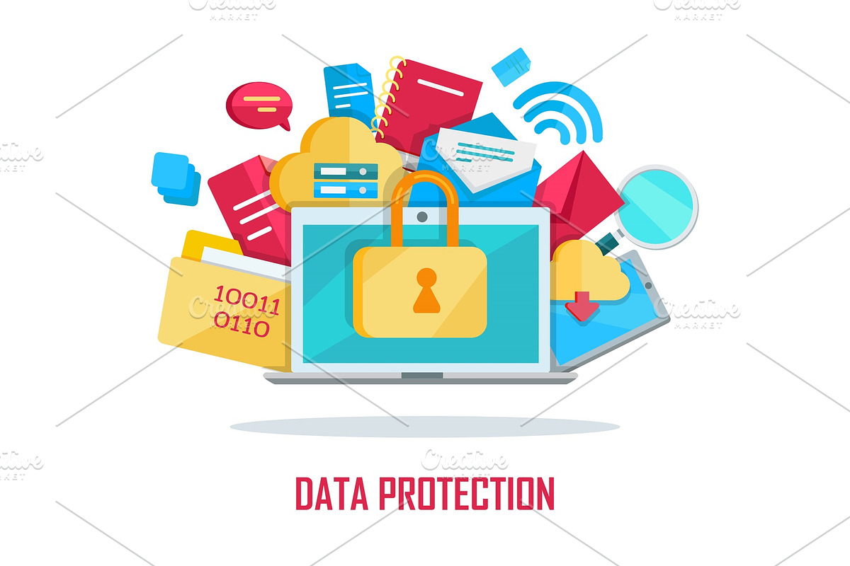 Data Protection Banner in Illustrations - product preview 8