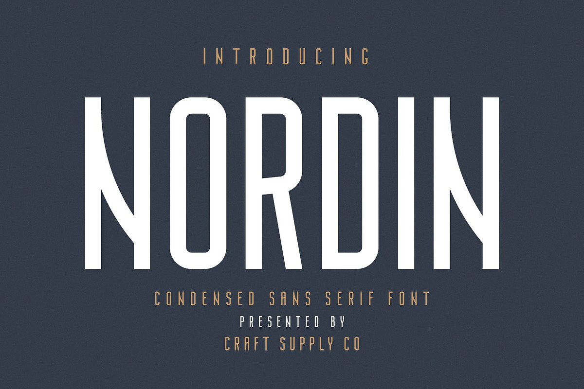 Nordin - Condensed Sans Serif Font in Sans-Serif Fonts - product preview 8
