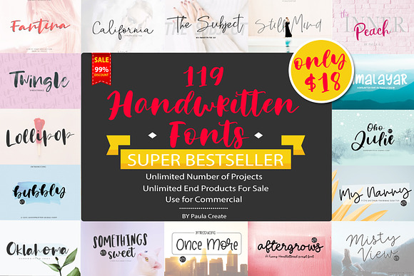 119 Handwritten Fonts in Handwriting Fonts - product preview 118