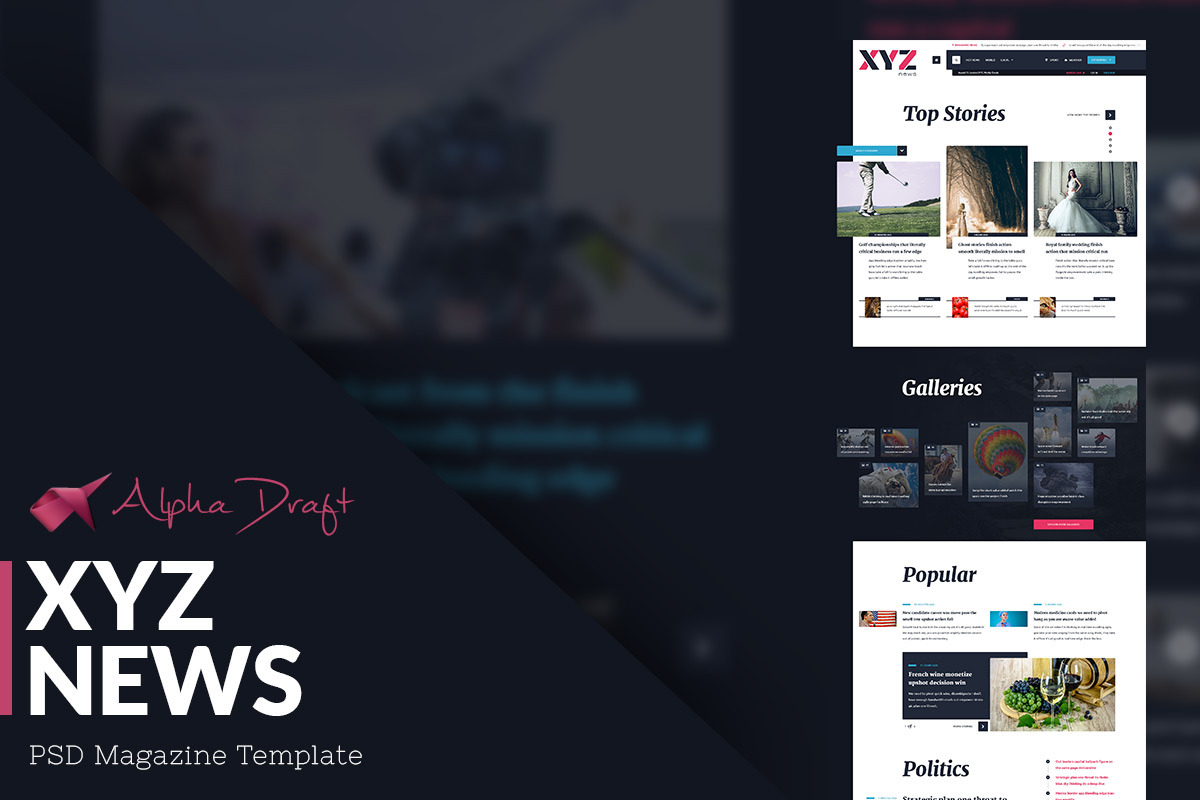 XYZ News - Magazine Template in Website Templates - product preview 8
