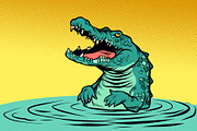 green crocodile character