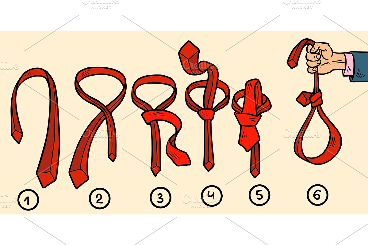 tie knots, noose in Illustrations - product preview 8
