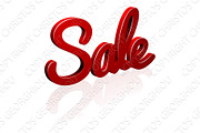 Sale Red 3d Sign