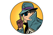 spy secret agent finger gun gesture