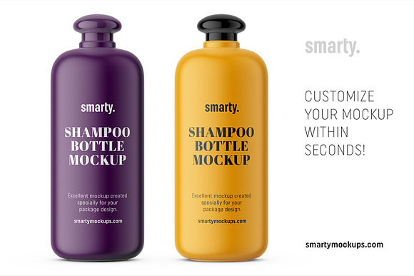 Shampoo bottle mockup in Product Mockups - product preview 2