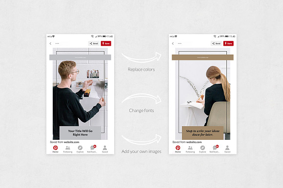 Startup Pinterest Posts in Pinterest Templates - product preview 4
