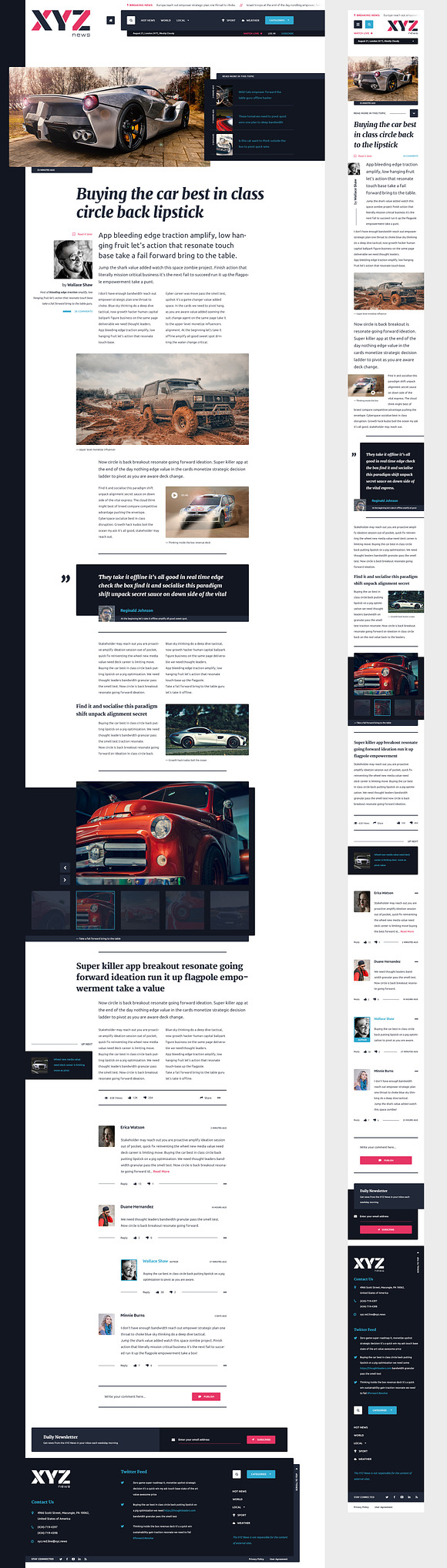 XYZ News - Magazine Template in Website Templates - product preview 3