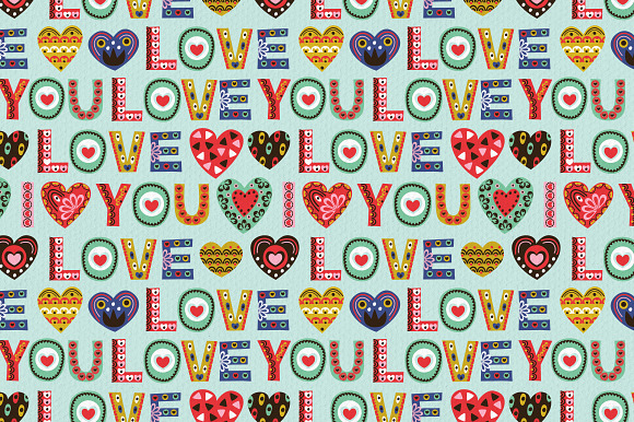 vintage valentine hearts in Illustrations - product preview 6