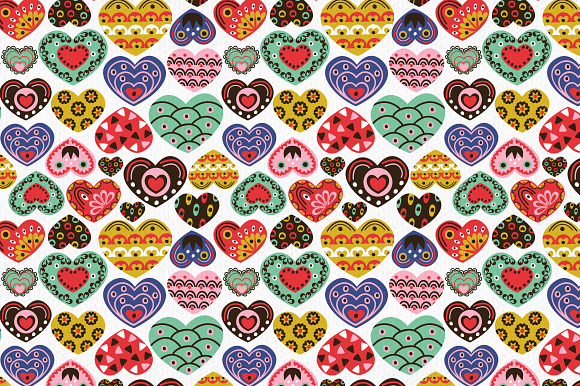 vintage valentine hearts in Illustrations - product preview 7