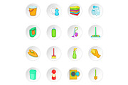 Household elements icons set