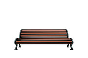Park bench isolate on white