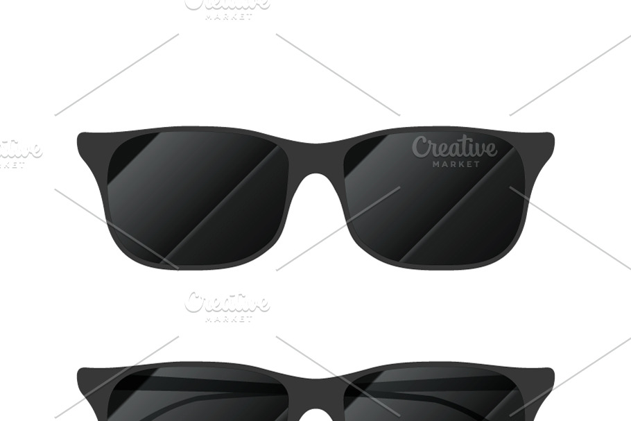 Modern glossy sunglasses