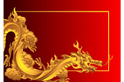 Background with Chinese dragons.
