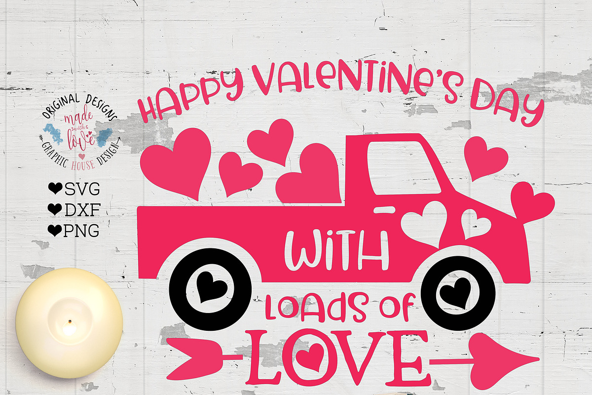 Valentine's Love Truck in Illustrations - product preview 8